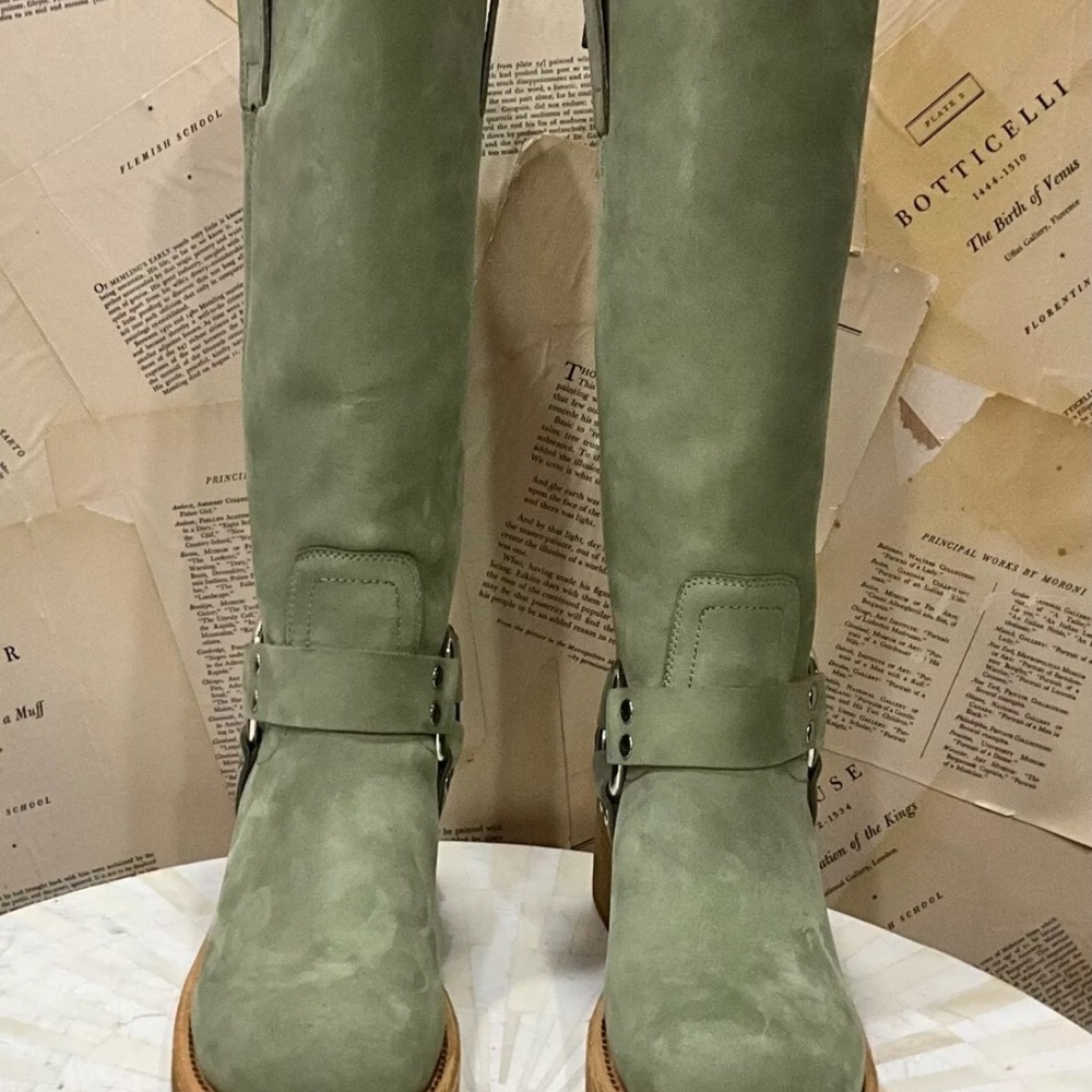 Free People Jeffrey Campbell Kira Reflection Boot Harness Moss Light Olive - Picture 8 of 11